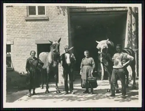 10x alte Foto Soldaten Bauernhof mit Pferde uvm. 1940-45