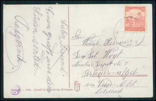 AK Kriegs-Schiffe bei Opatija Abbazia Fiume Kroatien 1915 gelaufen