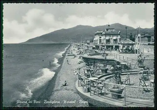 5xFoto AK Bordighera Italien Ligurien Restaurant Carillon Bar Terrasse Meerblick