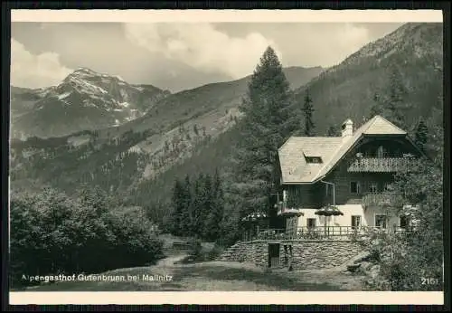 3x Foto AK Mallnitz in Kärnten, Alpengasthof Gutenbrunn und Berglift Häuseralm