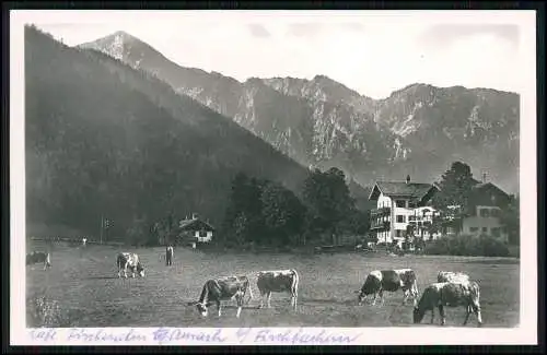 2x Foto AK Aurach Fischbachau in Oberbayern Fischeralm mit Wendelstein Echt Foto