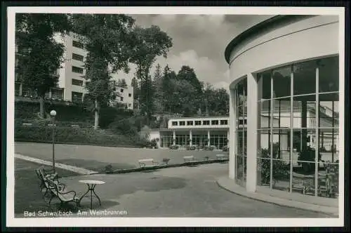 2x Foto AK Bad Schwalbach im Rheingau Taunus Kreis, am Weinbrunnen, und Kurhaus