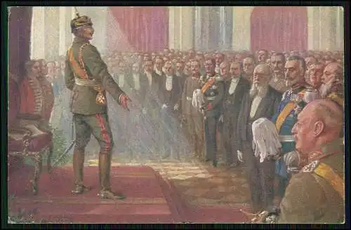 AK Thronrede Kaiser Wilhelm II. Weißer Saal, Reichstagsabgeordnete Munk Nr. 995b