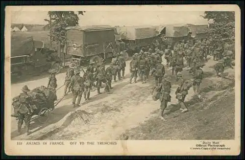 AK 1. WK Frankreich 1916 Anzacs in France Gruppe Soldaten während des Marsches