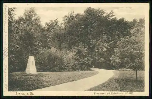 AK Rädlitz Ścinawa Steinau an der Oder Schlesien Gedenkstein 1915 Feldpost gel.