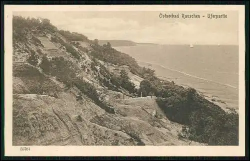 AK Swetlogorsk Rauschen Ostpreußen Uferpartie Strand Ostsee- Stengel Karte 1925