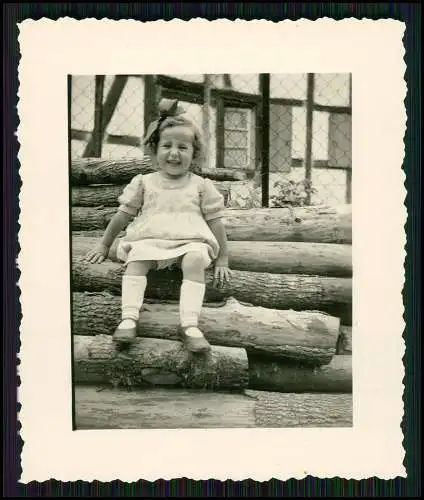 16x Foto Mädchen mit Wehrmacht Koppel und Schiffchen Vater auf Heimaturlaub 1941