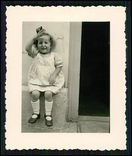16x Foto Mädchen mit Wehrmacht Koppel und Schiffchen Vater auf Heimaturlaub 1941