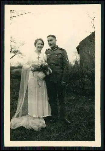 10x Foto Wehrmacht Soldat Luftwaffe auf Heimaturlaub für Hochzeit 1941-42