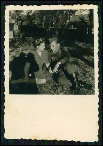 10x Foto Wehrmacht Soldat Luftwaffe auf Heimaturlaub für Hochzeit 1941-42