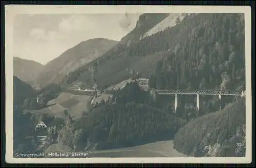 AK Breitnau Schwarzwald Höllental Höllsteig Hofgut Sternen Ravenna Viadukt 1919