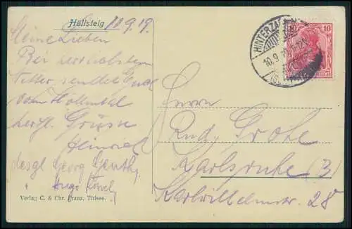 AK Breitnau Schwarzwald Höllental Höllsteig Hofgut Sternen Ravenna Viadukt 1919