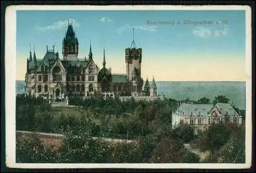 AK Drachenburg bei Königswinter am Rhein 1915 Feldpost Meisenheim Glan gelaufen