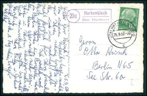 Foto AK Minden Porta Westfalica Weserbrücke Landpost Harkenbleck über Hannover