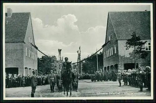 AK Skwierzyna Schwerin Warthe Ostbrandenburg, Infanteriekaserne 1940 gelaufen