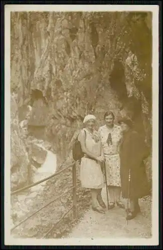 Foto AK Wandern am Obersee bei Garmisch-Partenkirchen Wasserfälle uvm. 1928