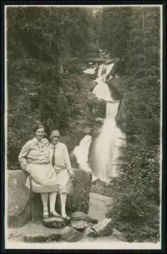 Foto AK Wandern am Obersee bei Garmisch-Partenkirchen Wasserfälle uvm. 1928