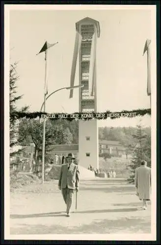 Foto AK Oberelsbach Rhön-Grabfeld Kirchliche Feier König der Herrlichkeit....