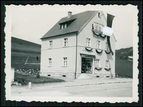 5x Foto Warmensteinach Bahnhofsstrasse bei Bayreuth H. Füßmann Uhrmacher 1939