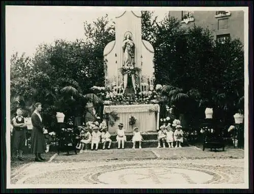 2xFoto Fronleichnam Kinder feierliche Prozessionen Saarland Rheinland-Pfalz 1938