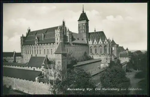 4x Foto AK Die Marienburg Malbork Westpreußen Außen und Innen Ansichten 1936