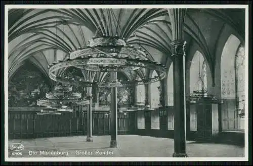 4x Foto AK Die Marienburg Malbork Westpreußen Außen und Innen Ansichten 1936