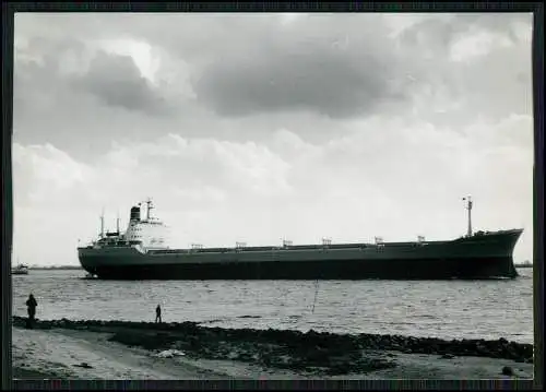 2x Foto Riesen-Tanker Kapetan Giorgis Georgis Ansicht Steuerbord Nordsee