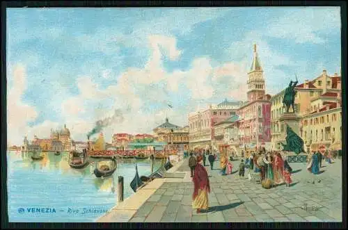 6x AK Künstler Ansichtskarte Postkarte Venezia Venedig Veneto Italien 1910