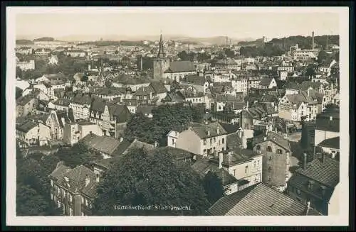 Echt Foto AK Lüdenscheid im Märkischen Kreis, Panorama der Stadt mit Kirche 1940