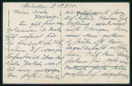 AK Bahnhof Minden Porta Westfalica bin angekommen .... gestürzt Mann Frau 1918