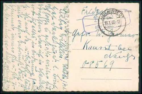 AK Helmstedt Teich im Brunnental Landpoststempel Räbke 1940 gelaufen Feldpost