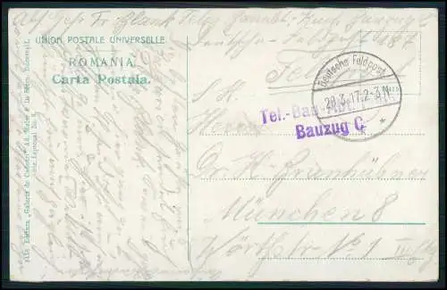 AK Salutari din Romania, Familie rumänische Tracht Vater mit Geige 1917 Feldpost
