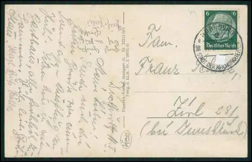 AK Treuchtlingen im Altmühltal Mittelfranken, Blick auf den Ort 1940 gelaufen