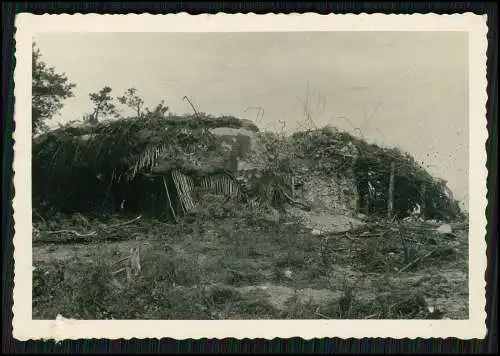 Foto Wehrmacht zerstörte Bunker Shelter Maginotlinie ? Frankreich 1940-41