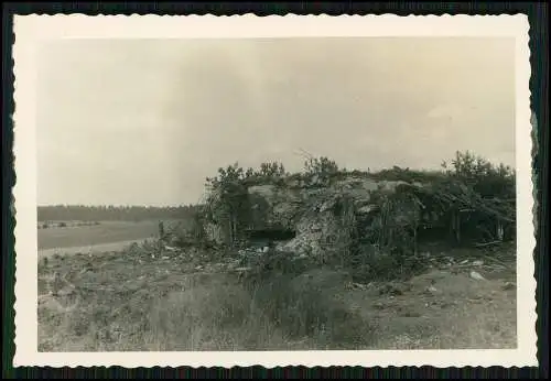 Foto Wehrmacht zerstörte Bunker Shelter Maginotlinie ? Frankreich 1940-41