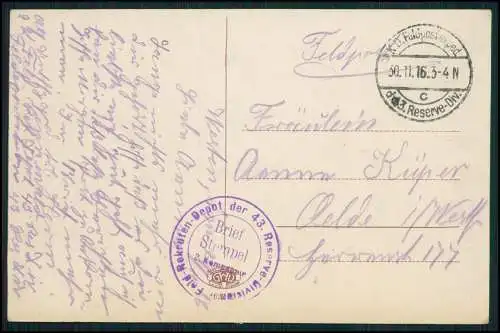 AK Heutrégiville bei Reims Heldengräber Marne Grand Est 1916 Feldpost gelaufen
