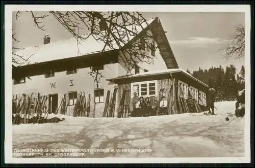 Foto AK Deggendorf Frohnreut im Bayerischen Wald Niederbayern Wintersport Verein