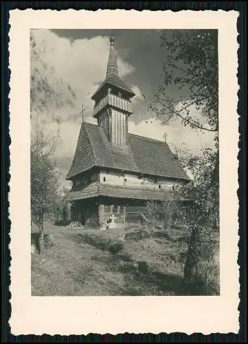 Foto Wehrmacht Holzkirche von Ieud Deal Biserica din Ieud Deal Rumänien 1943