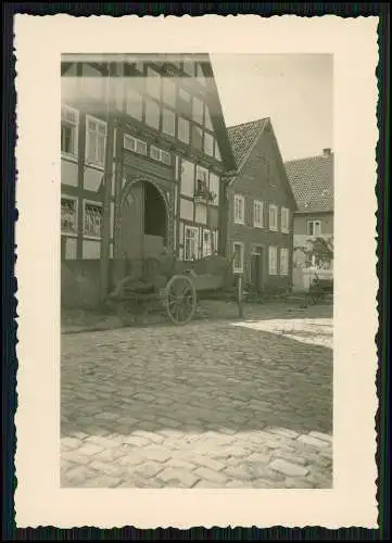 6x Foto Stadt in Niedersachsen ? Fachwerkhäuser Bahnhof Kirche Kopfsteinpflaster