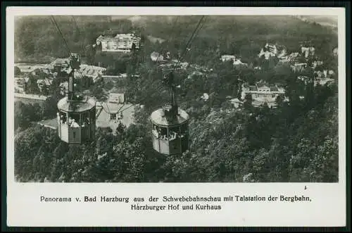 Foto AK Bad Harzburg Schwebebahn mit Talstation der Bergbahn Harzburger Hof uvm.