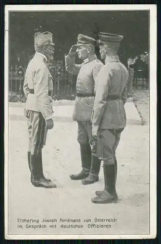 AK Erzherzog Joseph Ferdinand Österreich Gespräch mit deutschen Offizieren 1918