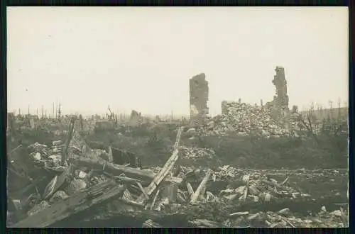 3x Foto AK 1. WK Kriegszerstörungen Flandern Belgien Frankreich 1916-18