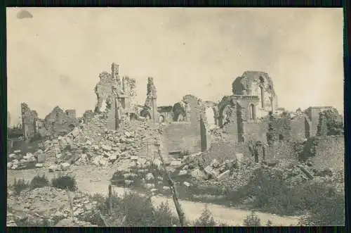 3x Foto AK 1. WK Kriegszerstörungen Flandern Belgien Frankreich 1916-18