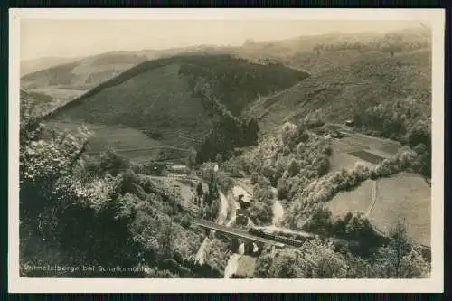 Foto AK Schalksmühle Blick in Volmetal Gleisanlage Brücke Lokomotive Dampflok