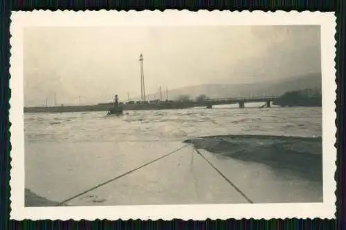 3x Foto schweres Hochwasser Brücken Fluss 1935 weitere Info sie Rückseite