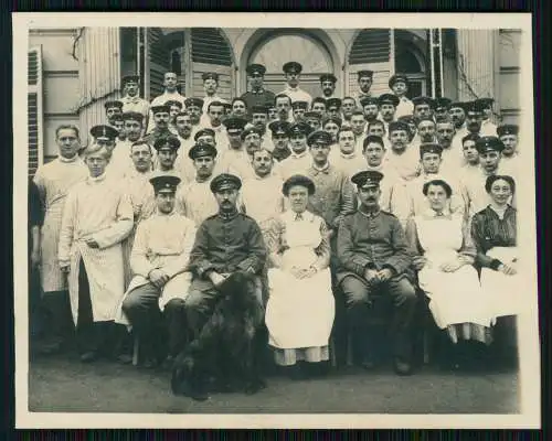 Foto 1. WK Eltville Rhein Hessen Soldaten Vereinslazarett Krankenschwestern 1916