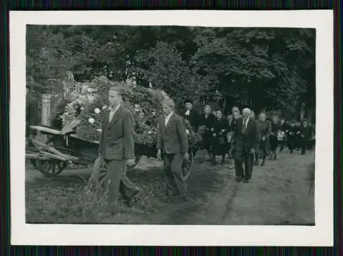 9x Foto Begräbnis Blumenschmuck Pferde ziehen den Wagen Trauermarsch 1935-38