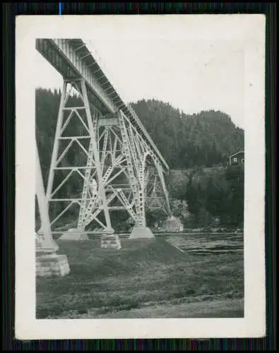 2x Foto Wehrmacht Brücke in Norwegen ? um 1940