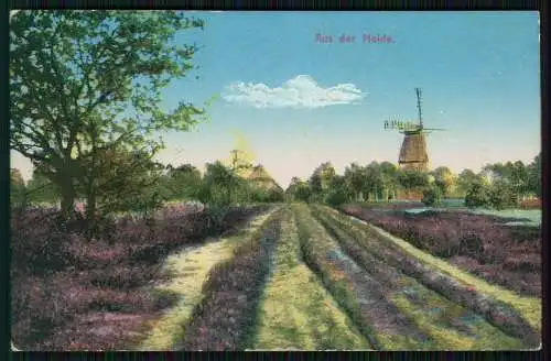 4x AK Lüneburger Heide Niedersachsen Ansichten Windmühle uvm. 1925 gelaufen