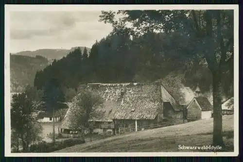 Foto AK Schwarzwald Haus Umgebung 1930 gelaufen sehr eigenartige Schrift